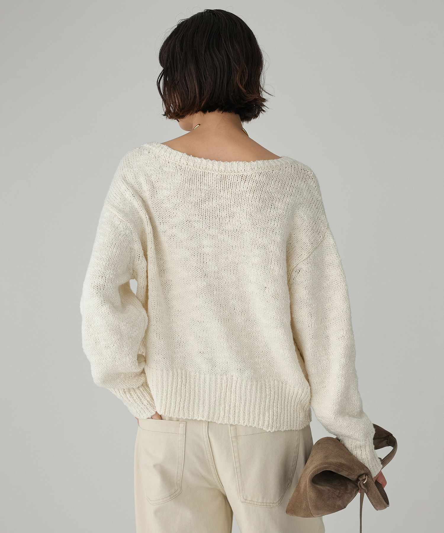 BABYLONE「コットンローゲージプルオーバー」|ニット・セーター|