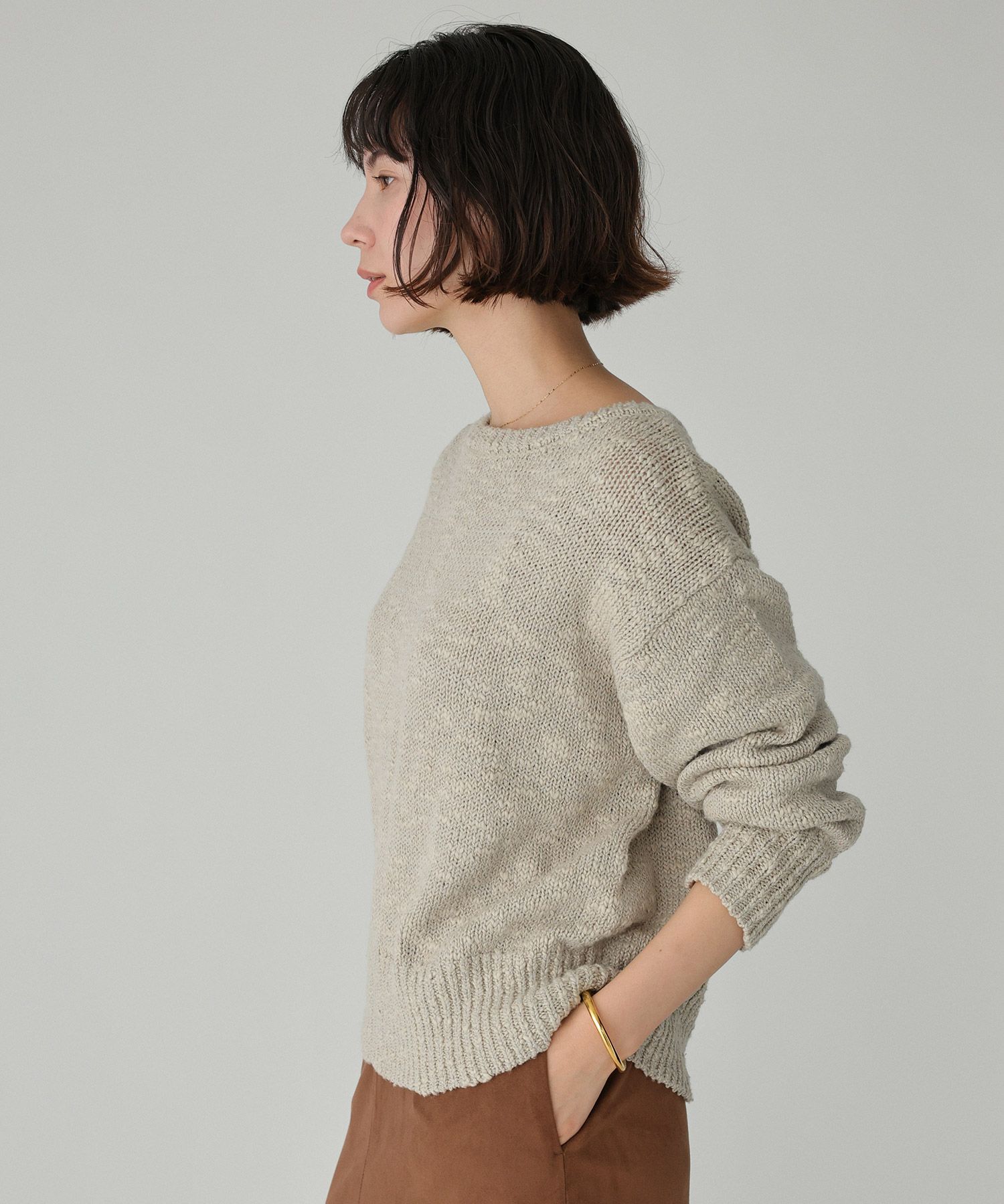 BABYLONE「コットンローゲージプルオーバー」|ニット・セーター|