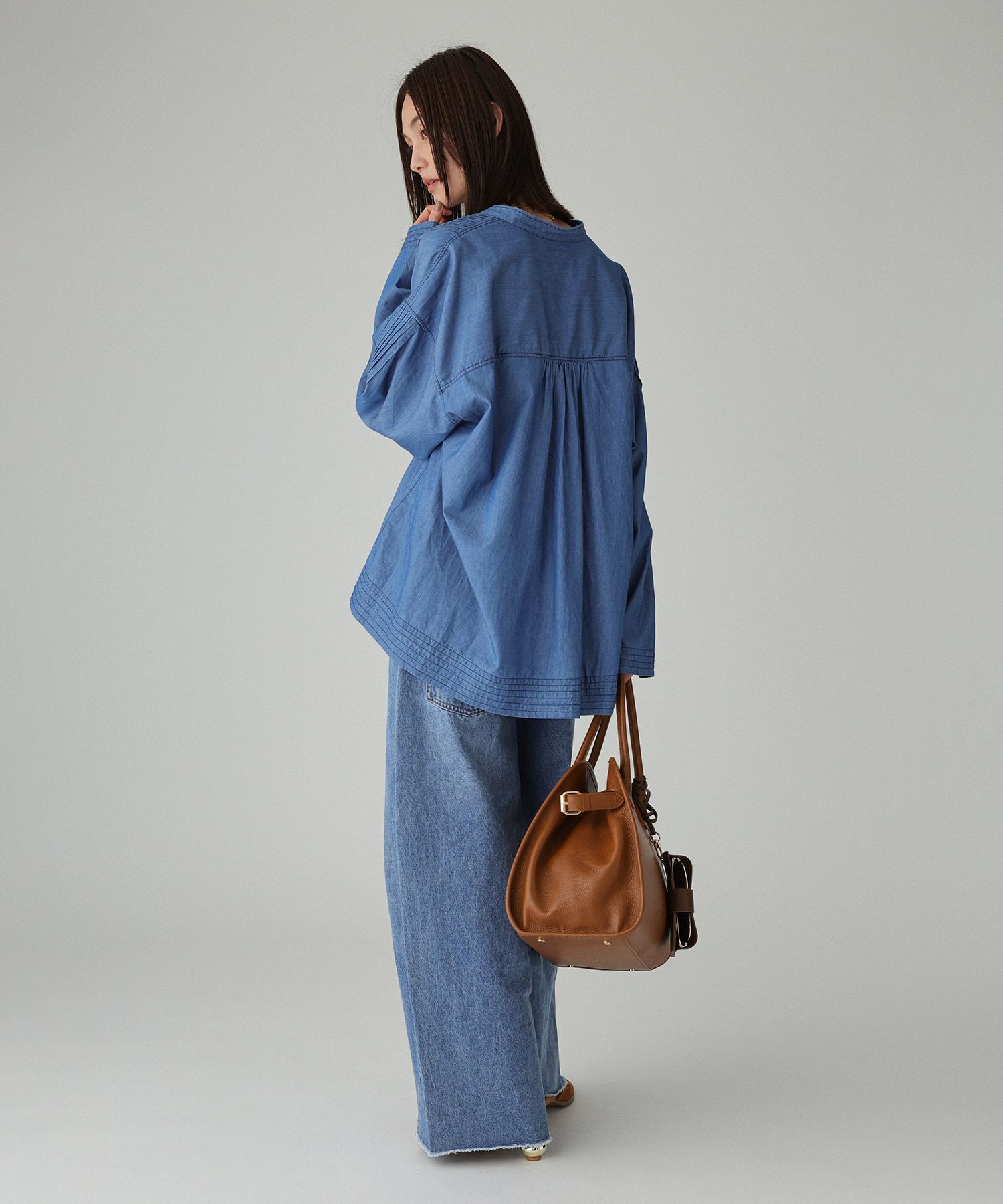 BABYLONE「ピンタックデニムシャツ」|シャツ・ブラウス|