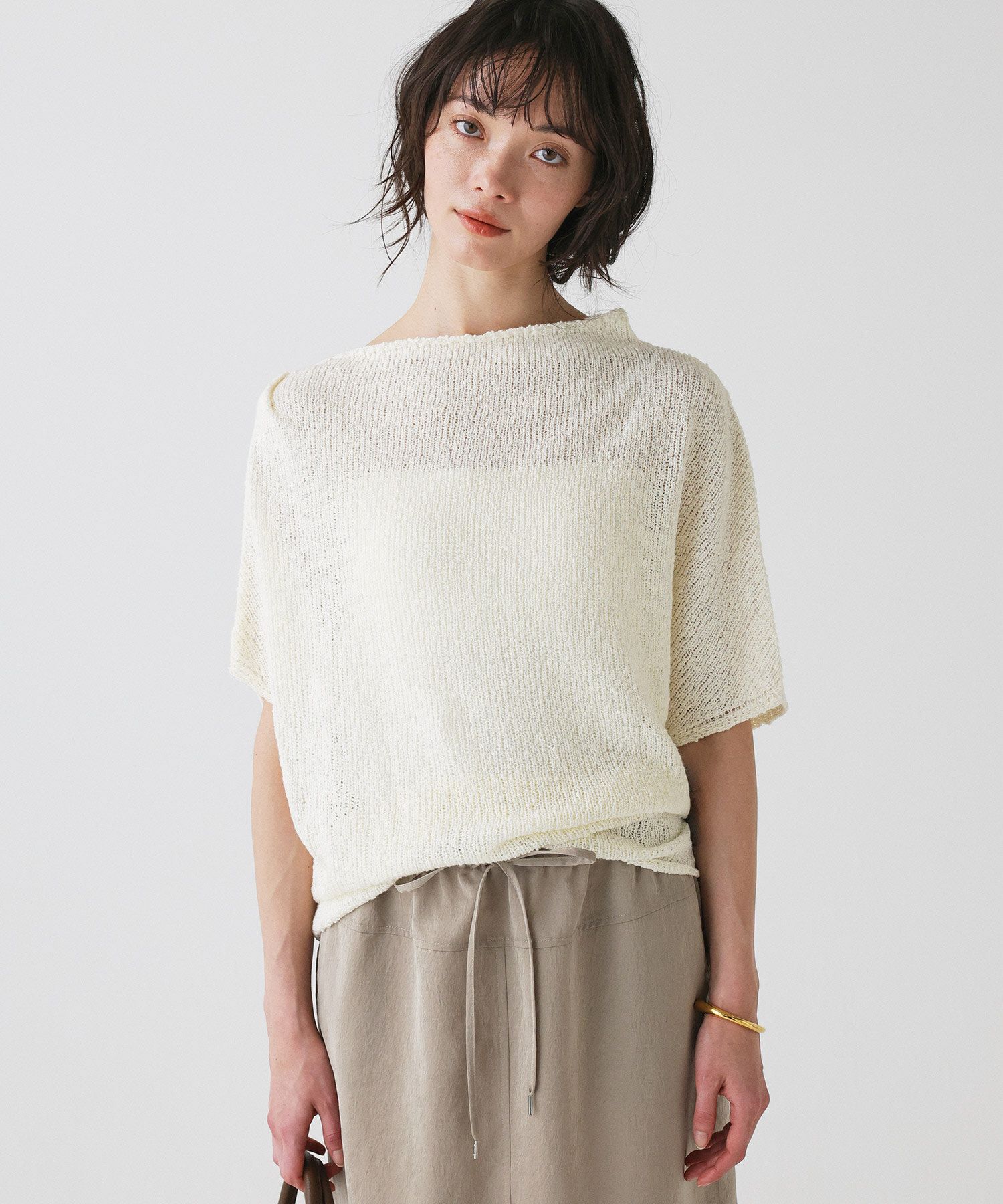 BABYLONE「ニュアンスドレープニット」|ニット・セーター|