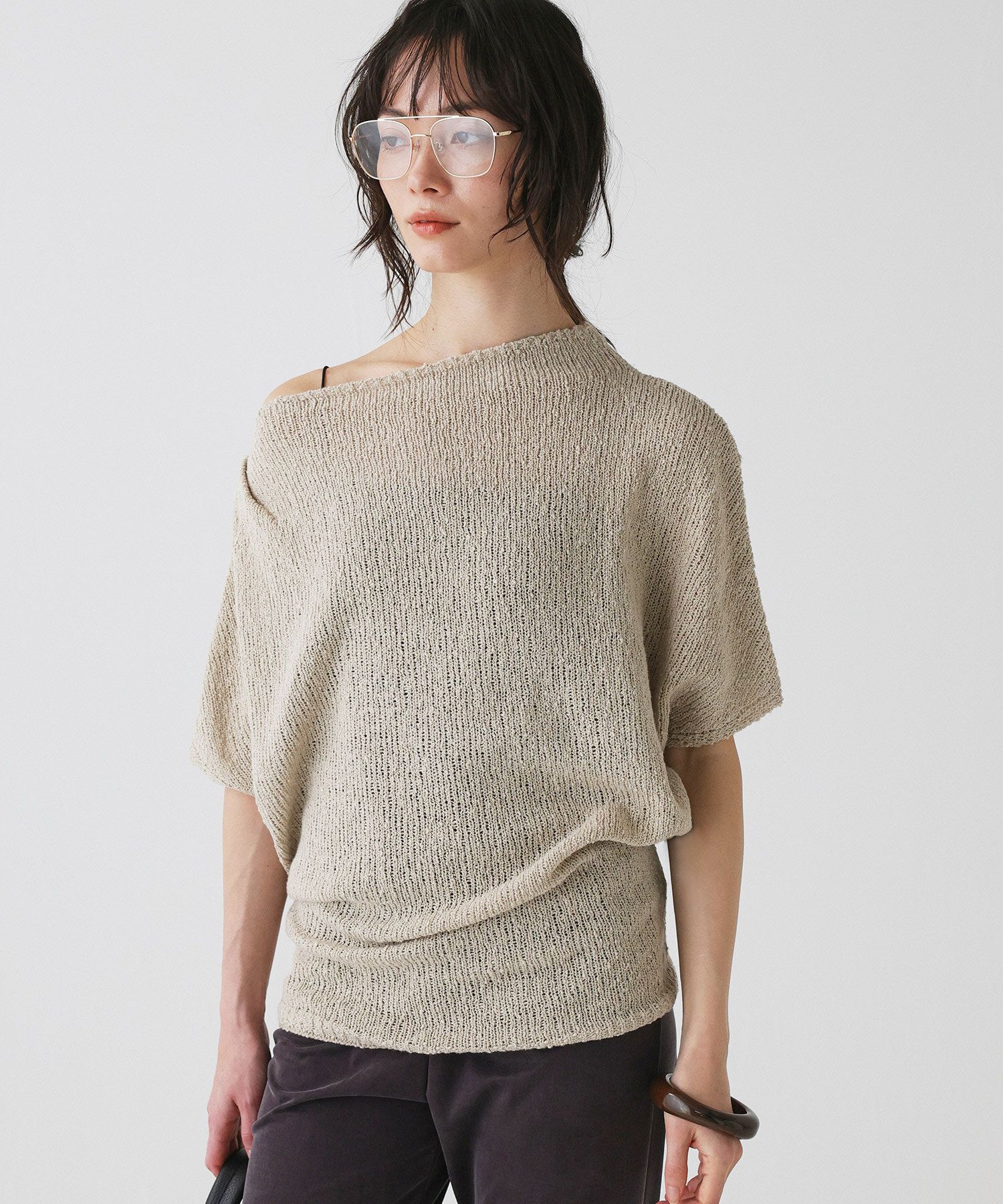 BABYLONE「ニュアンスドレープニット」|ニット・セーター|