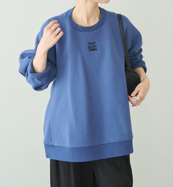  「裏ボアロゴ刺繍スウェット」|プルオーバー|