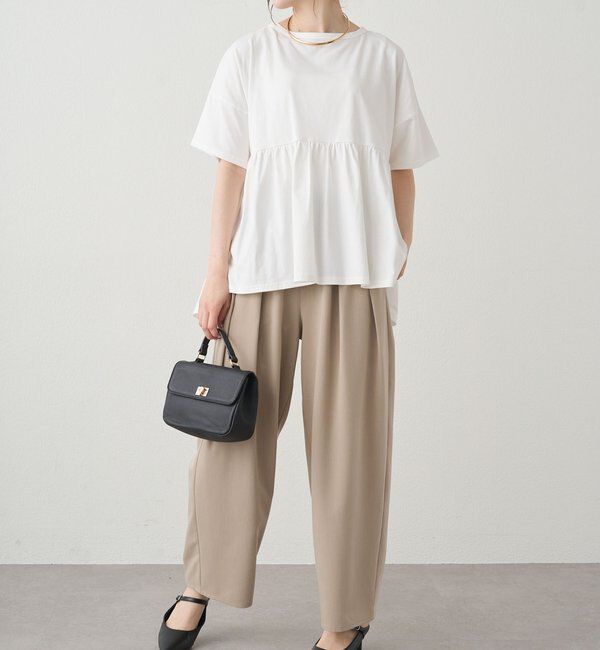  「《リバイバル》【WEB限定/Du noir】バックリボンペプラムTシャツ」|プルオーバー|