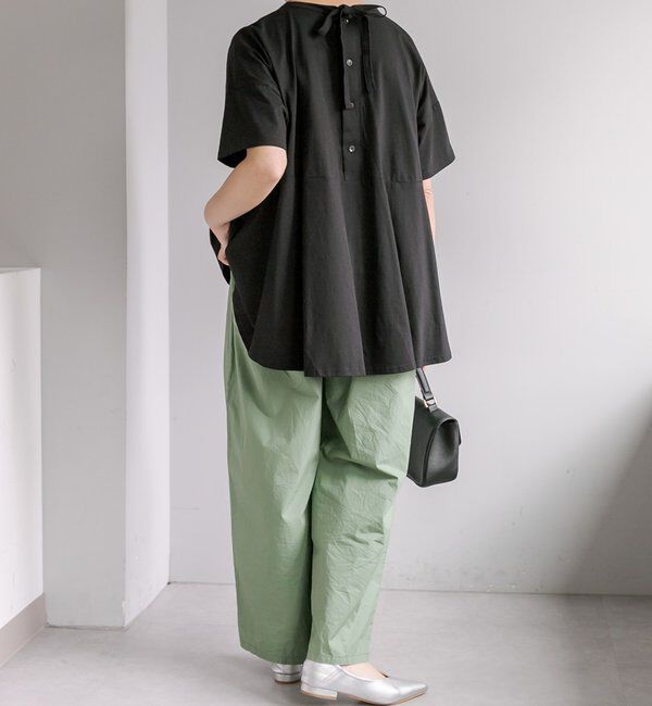  「《リバイバル》【WEB限定/Du noir】バックリボンペプラムTシャツ」|プルオーバー|