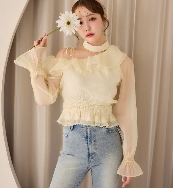  「2WAYワンショルフリルブラウス」|シャツ・ブラウス|