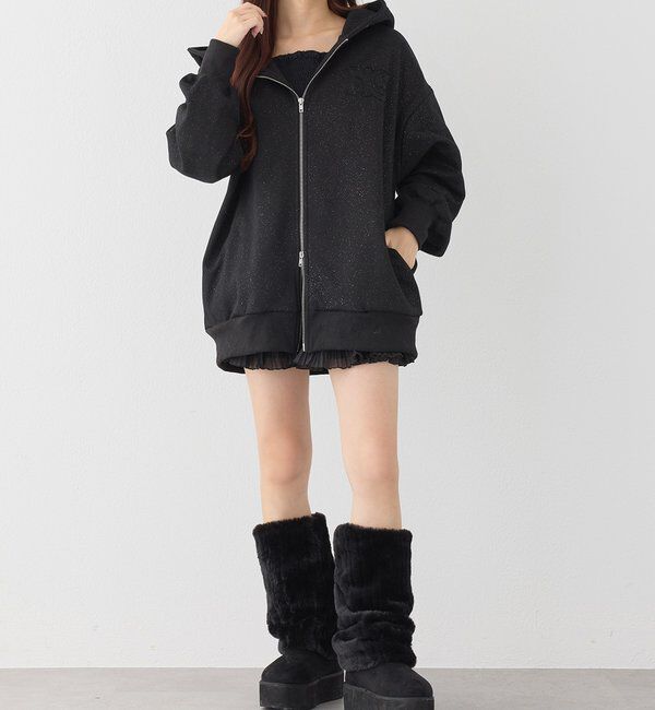  「ロゴグリッターパーカー」|プルオーバー|