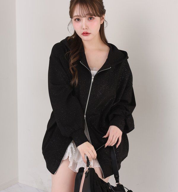  「ロゴグリッターパーカー」|プルオーバー|