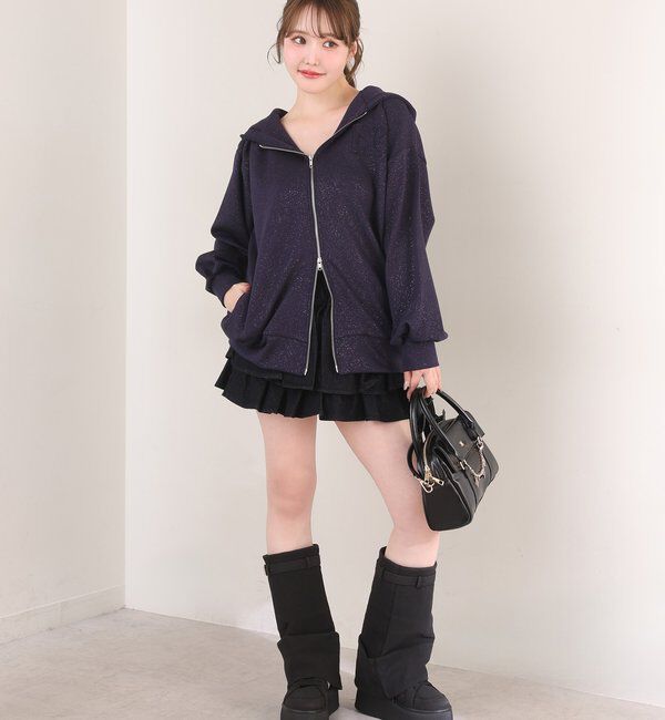  「ロゴグリッターパーカー」|プルオーバー|