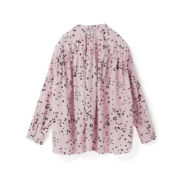 mizuiro ind「mizuiro ind プリントバックギャザーシャツ」|シャツ・ブラウス|