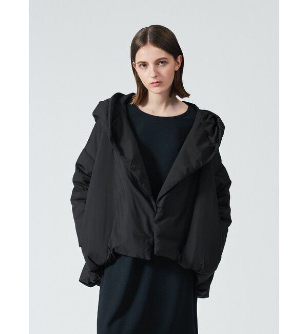 mizuiro ind「mizuiro ind フード付きショートダウンジャケット」|その他|