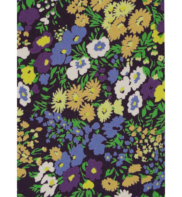 mizuiro ind「mizuiro ind フラワープリントフレンチスリーブプルオーバー」|Tシャツ・カットソー|