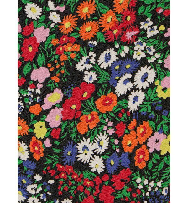 mizuiro ind「mizuiro ind フラワープリントフレンチスリーブプルオーバー」|Tシャツ・カットソー|