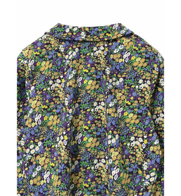 mizuiro ind「mizuiro ind フラワープリントラウンドカラーカーディガン」|カーディガン|