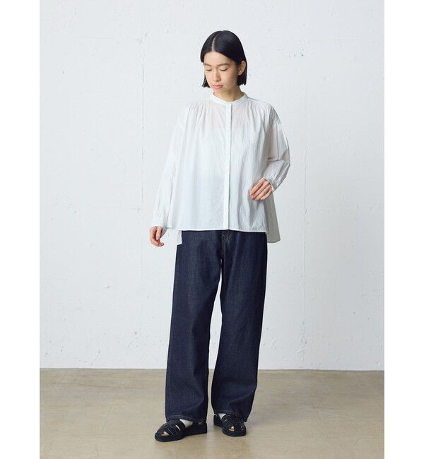 MidiUmi「MidiUmi ギャザーワイドシャツ」|シャツ・ブラウス|