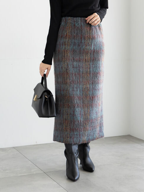 Te chichi「シャギーチェックスカート」|スカート|