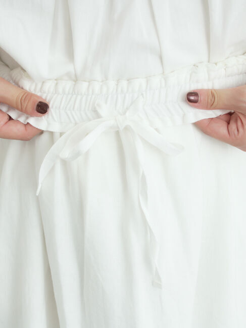 Samansa Mos2「裾モチーフ刺繍ギャザースカート」|スカート|