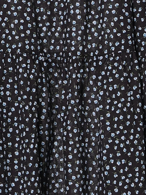 Samansa Mos2「花柄シャーリングワンピース」|ワンピース|