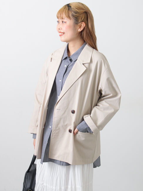 Samansa Mos2「ダブルテーラードジャケット」|その他|ライトベージュ
