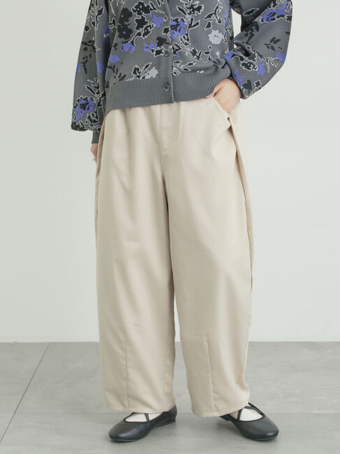 Samansa Mos2「サイド深タックバレルパンツ」|その他|