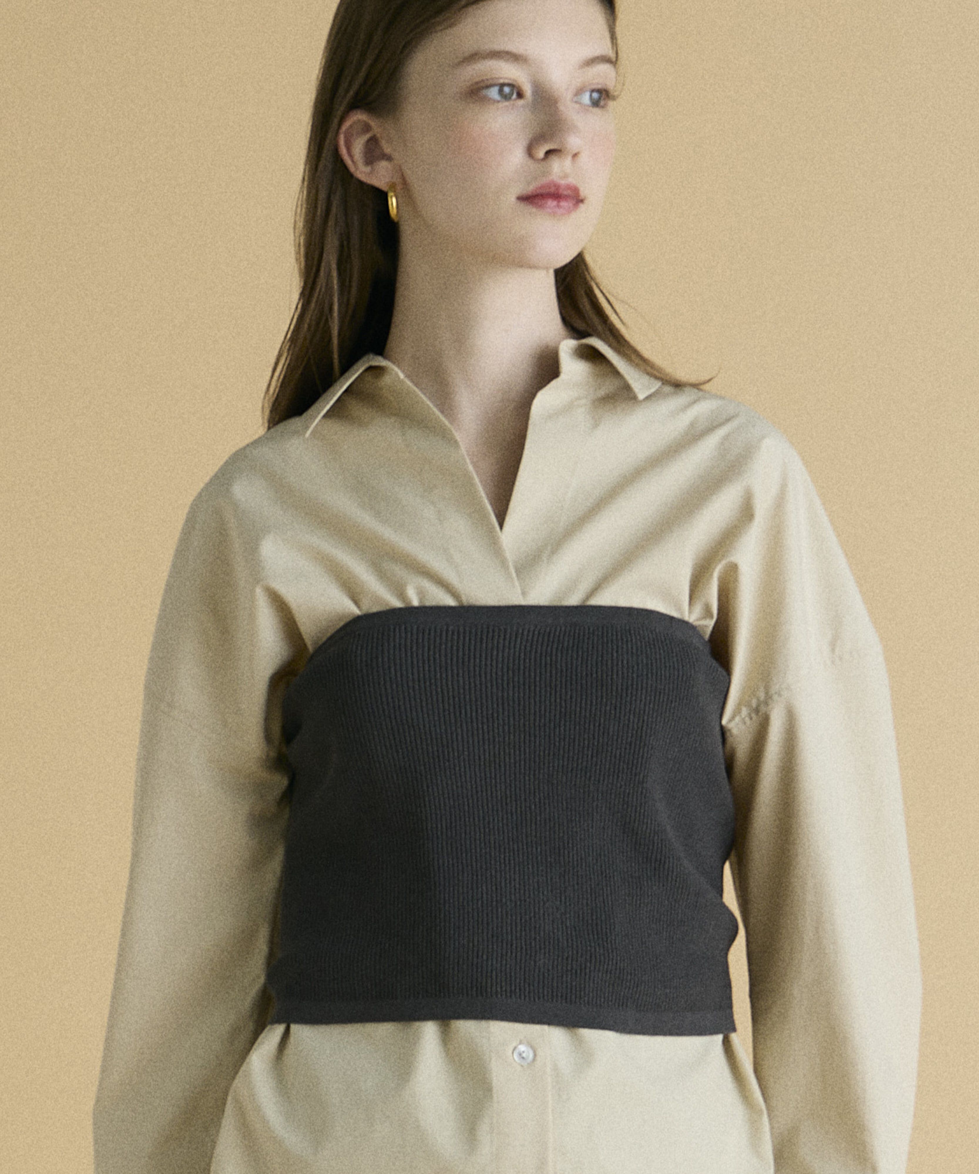 INED「《INED CLARO》ニットビスチェ」|ニット・セーター|チャコールグ 3