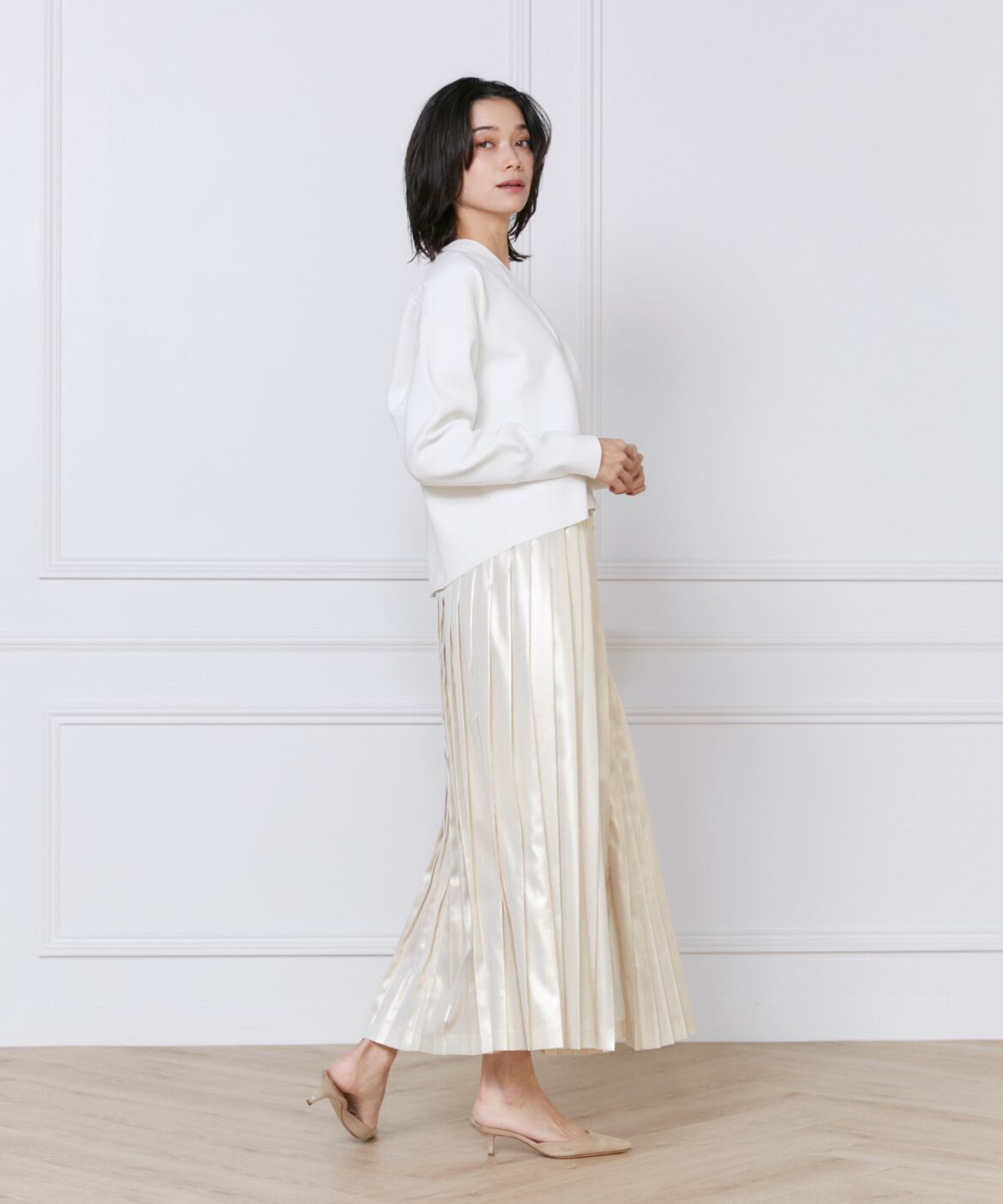 INED「《大きいサイズ》スムースカーディガン」|カーディガン|