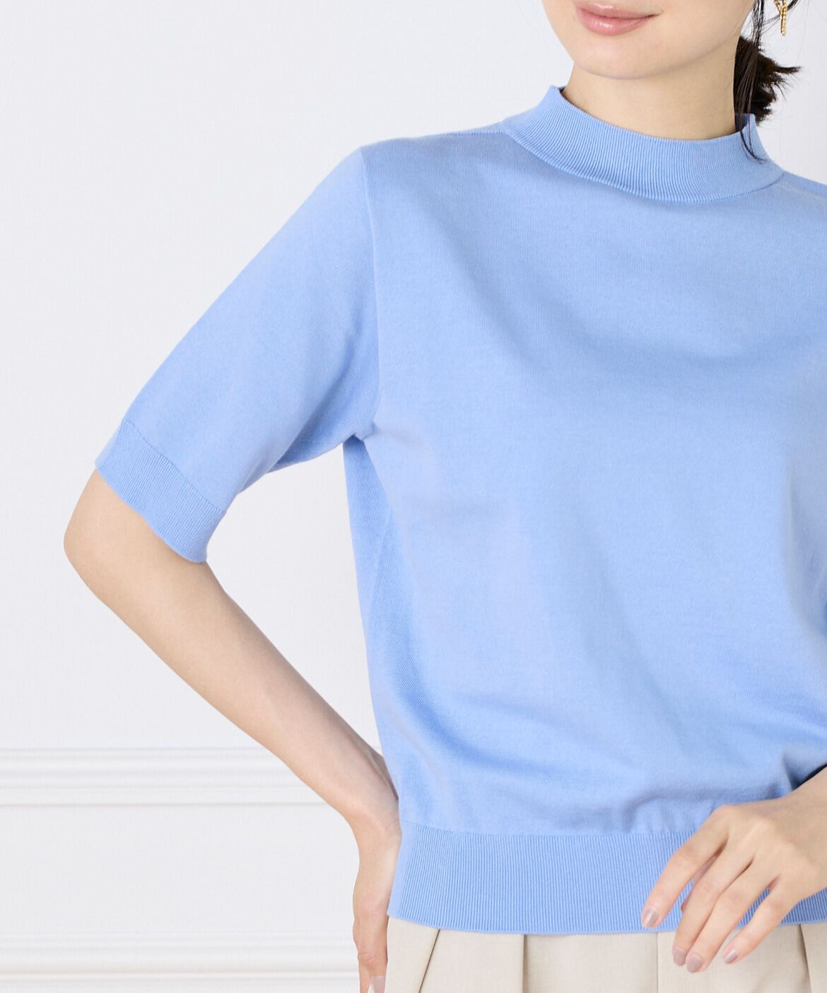 DAY by DAY it&rsquo;s international「ハイネック5分袖ニット」|ニット・セーター|