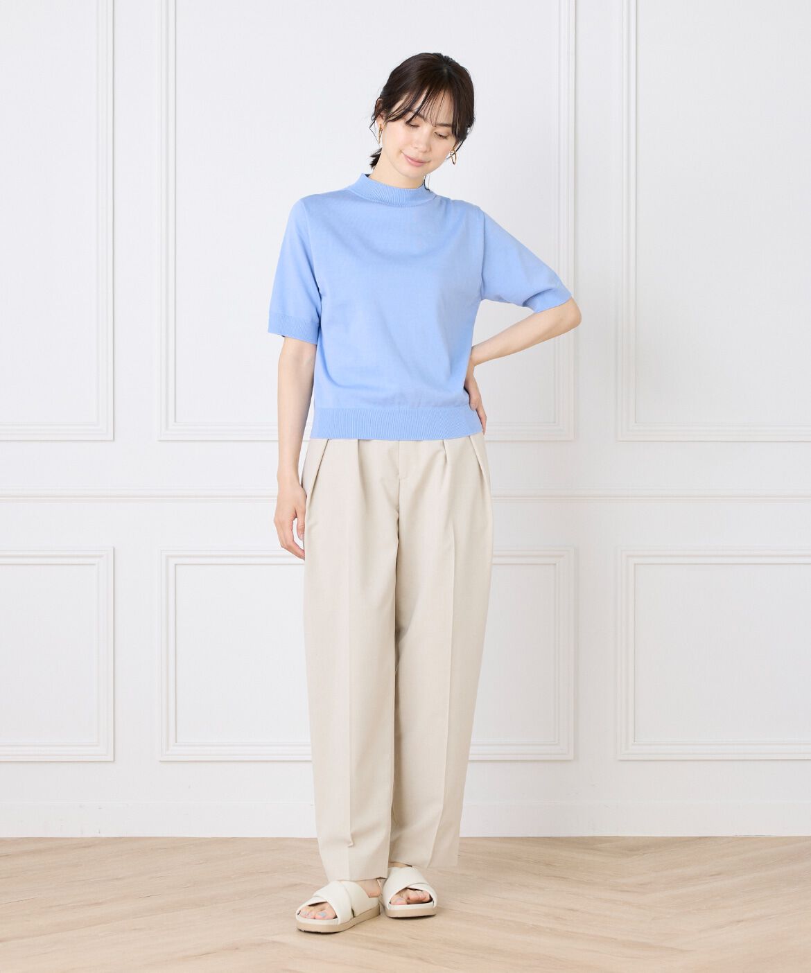 DAY by DAY it&rsquo;s international「ハイネック5分袖ニット」|ニット・セーター|