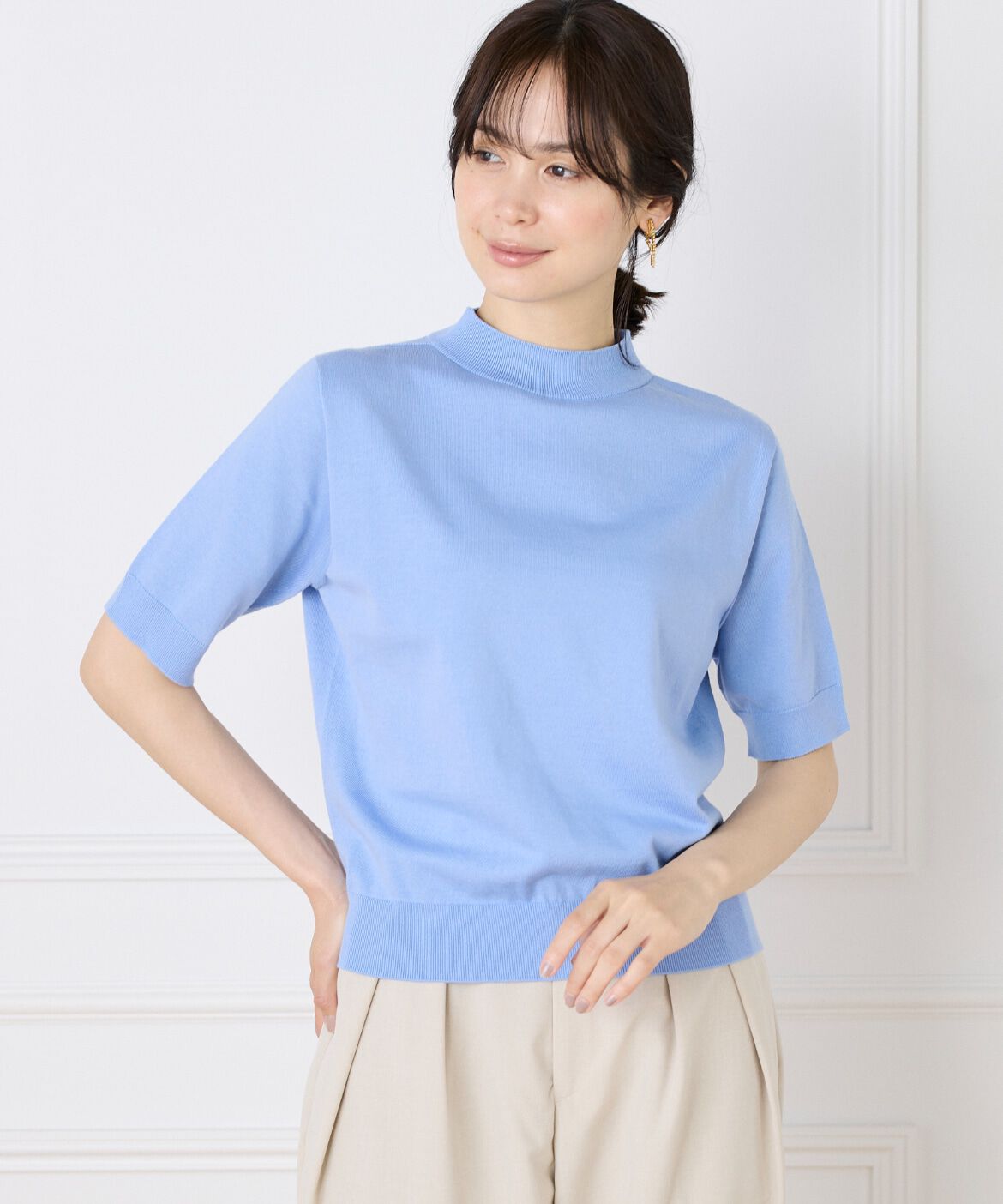 DAY by DAY it&rsquo;s international「ハイネック5分袖ニット」|ニット・セーター|