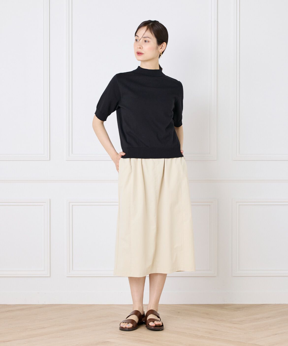 DAY by DAY it&rsquo;s international「ハイネック5分袖ニット」|ニット・セーター|