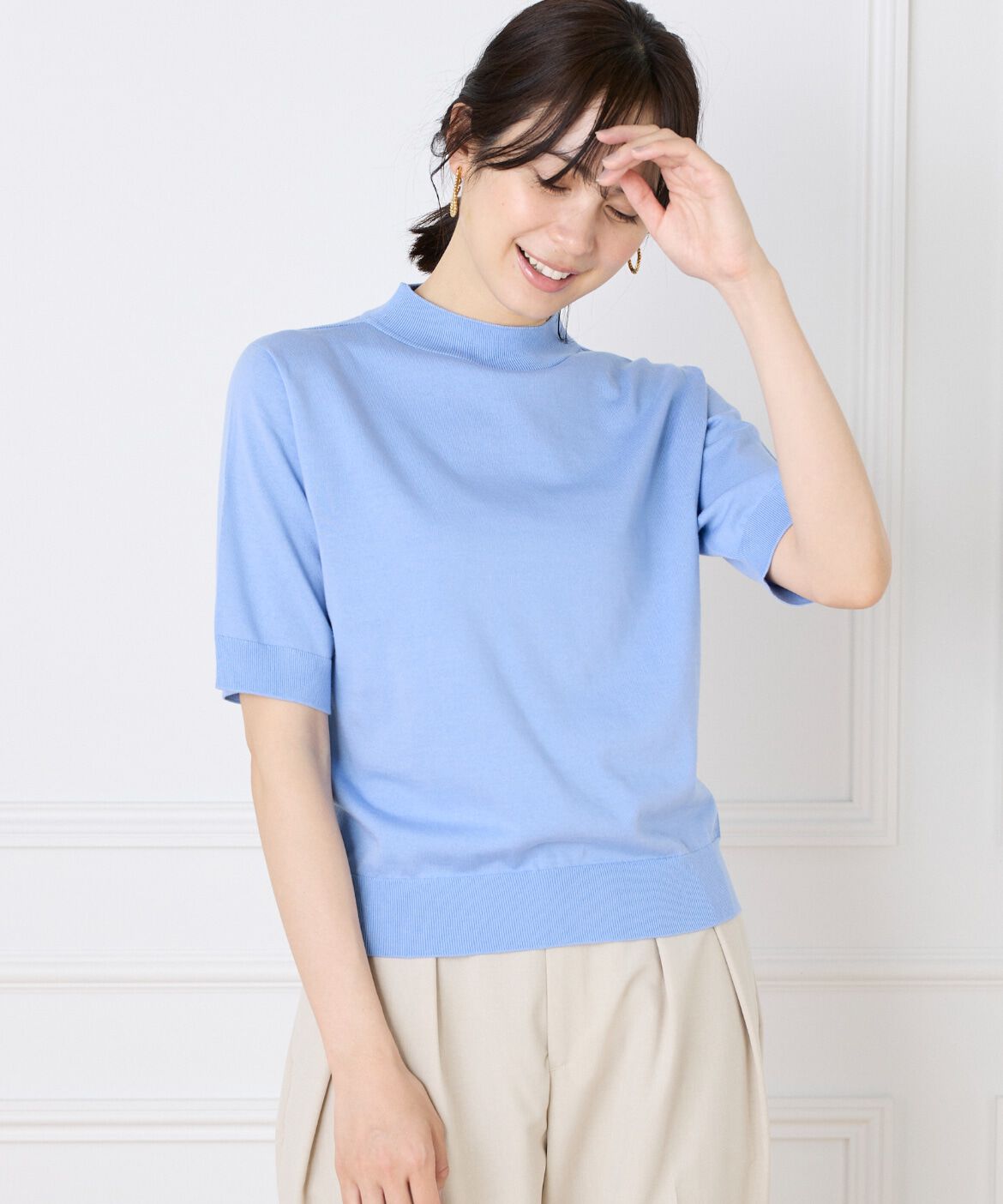 DAY by DAY it&rsquo;s international「ハイネック5分袖ニット」|ニット・セーター|