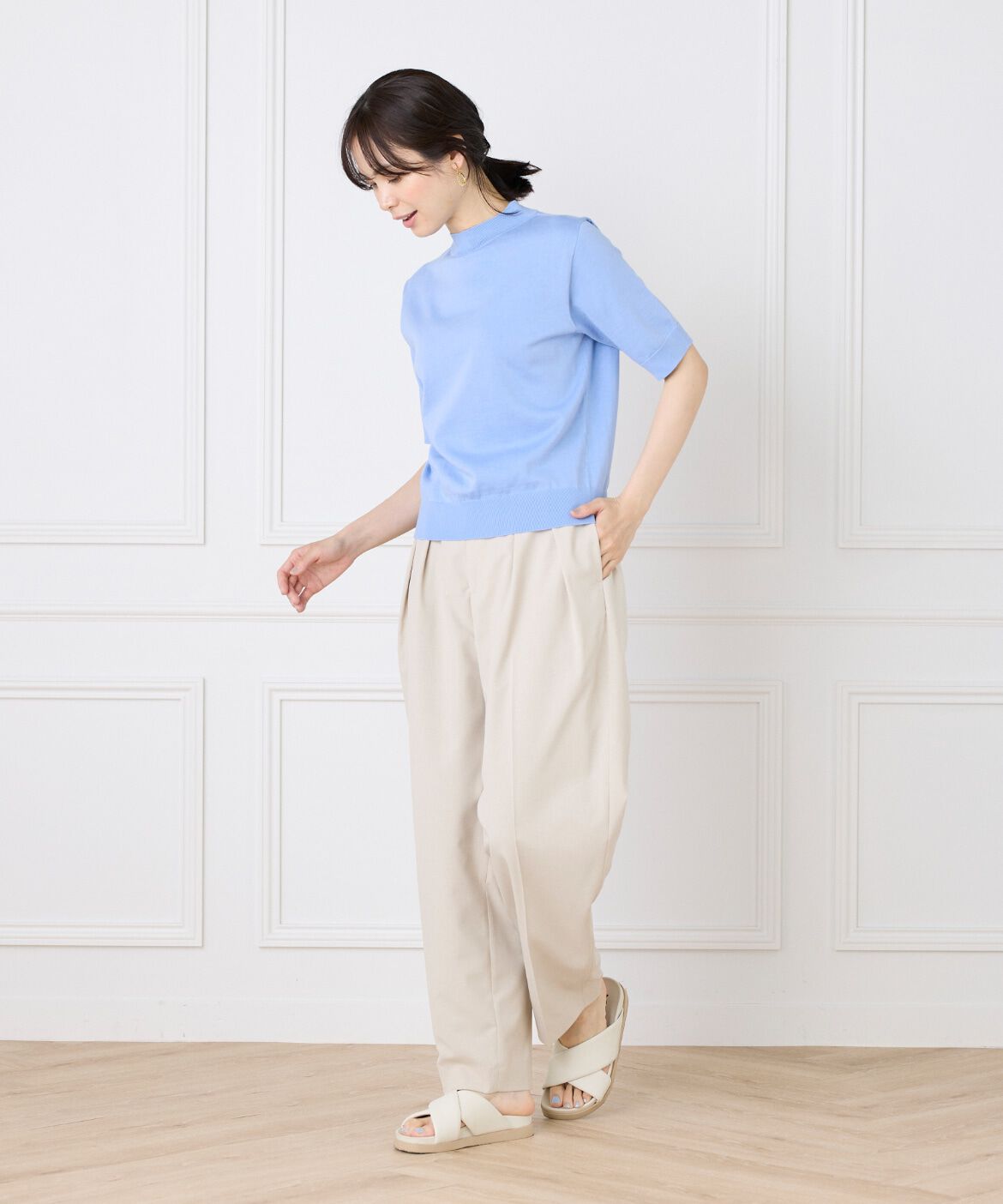 DAY by DAY it&rsquo;s international「ハイネック5分袖ニット」|ニット・セーター|