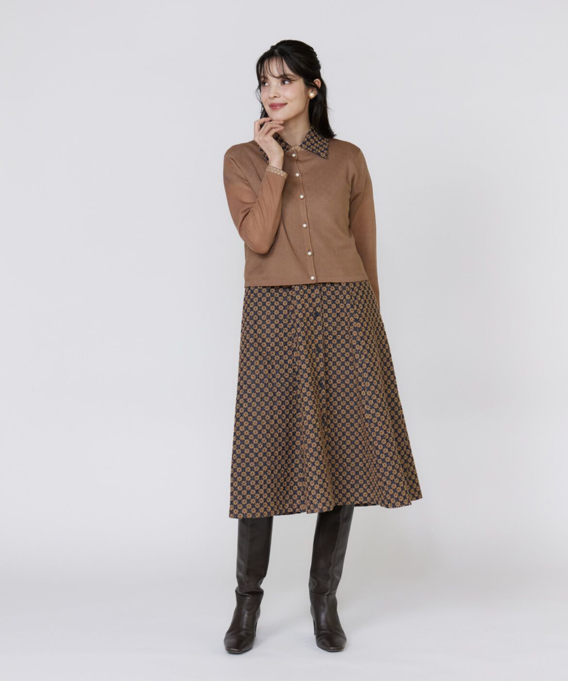 Maglie le cassetto「ブレード付きシアーカーディガン」|カーディガン|