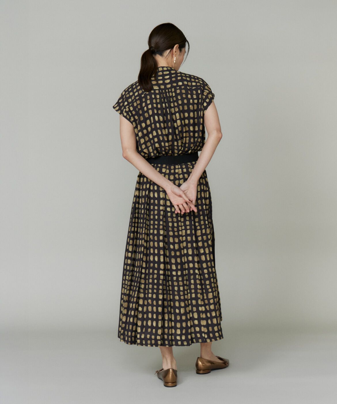 INED「デフォルメチェックプリントブラウス」|シャツ・ブラウス|