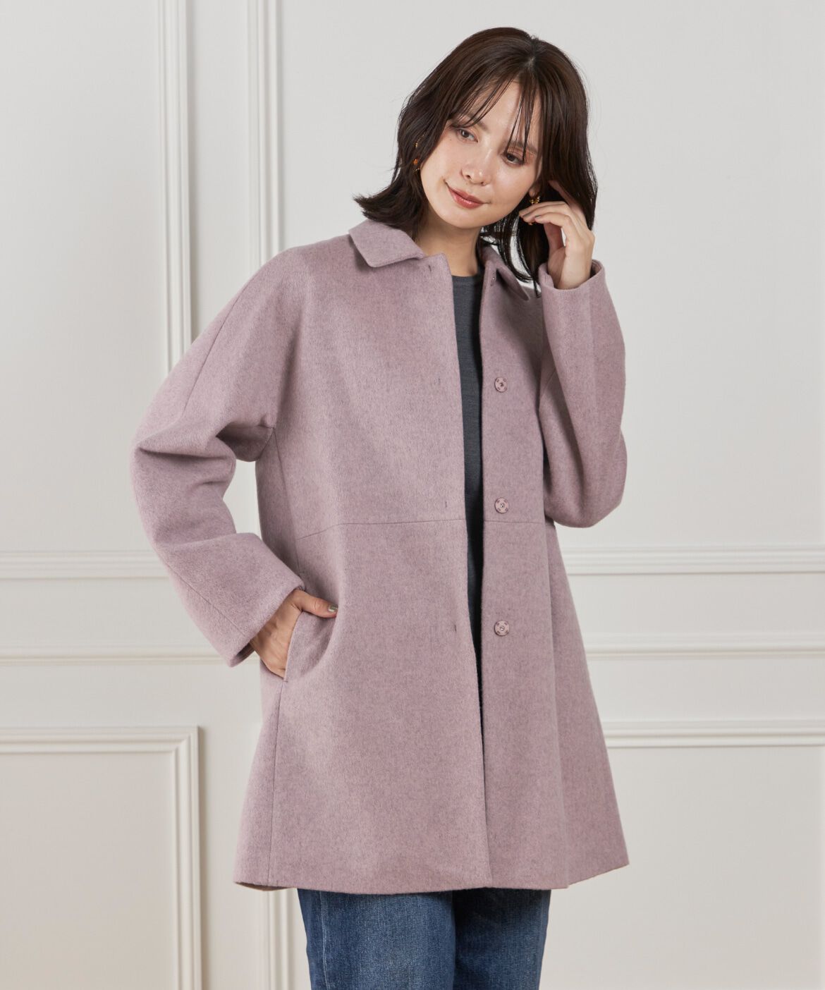 7-IDconcept.「〈大きいサイズ〉ステンカラーコート」|ステンカラーコート|