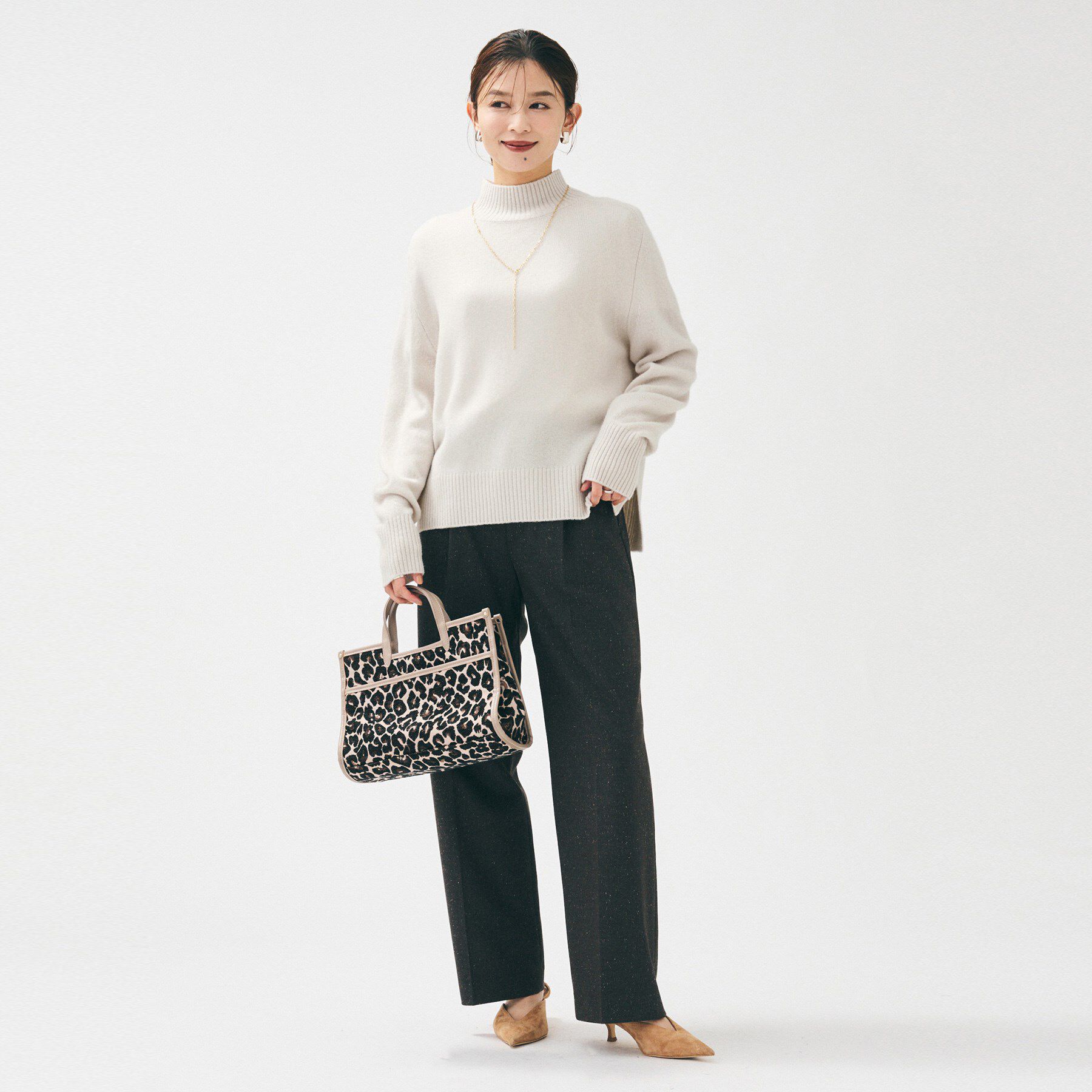 UNTITLED「【8色展開/洗える】ウールカシミヤ ハイネックニット」|ニット・セーター|