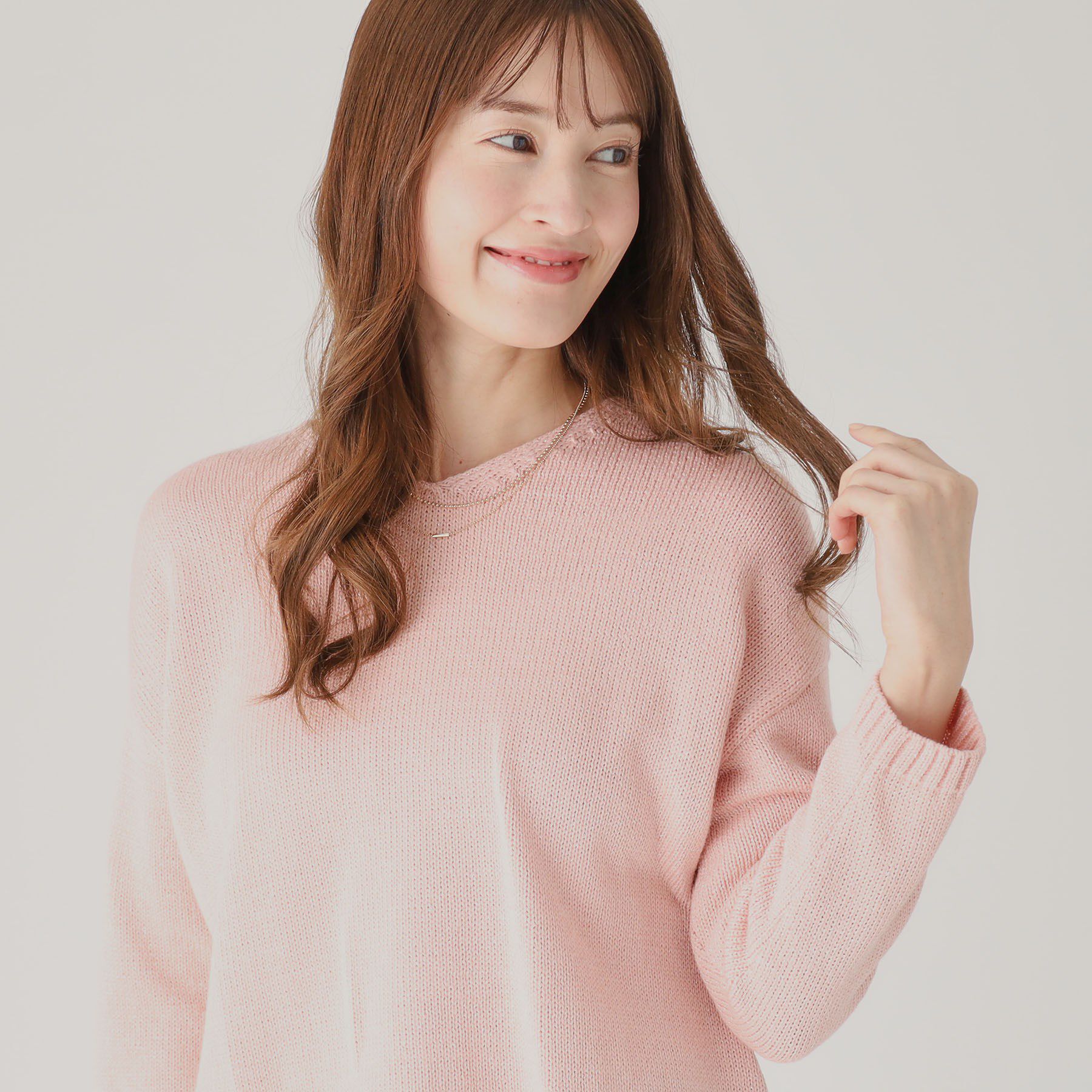 COUP DE CHANCE「【洗える／日本製】ニットプルオーバー」|ニット・セーター|ピンク(071)
