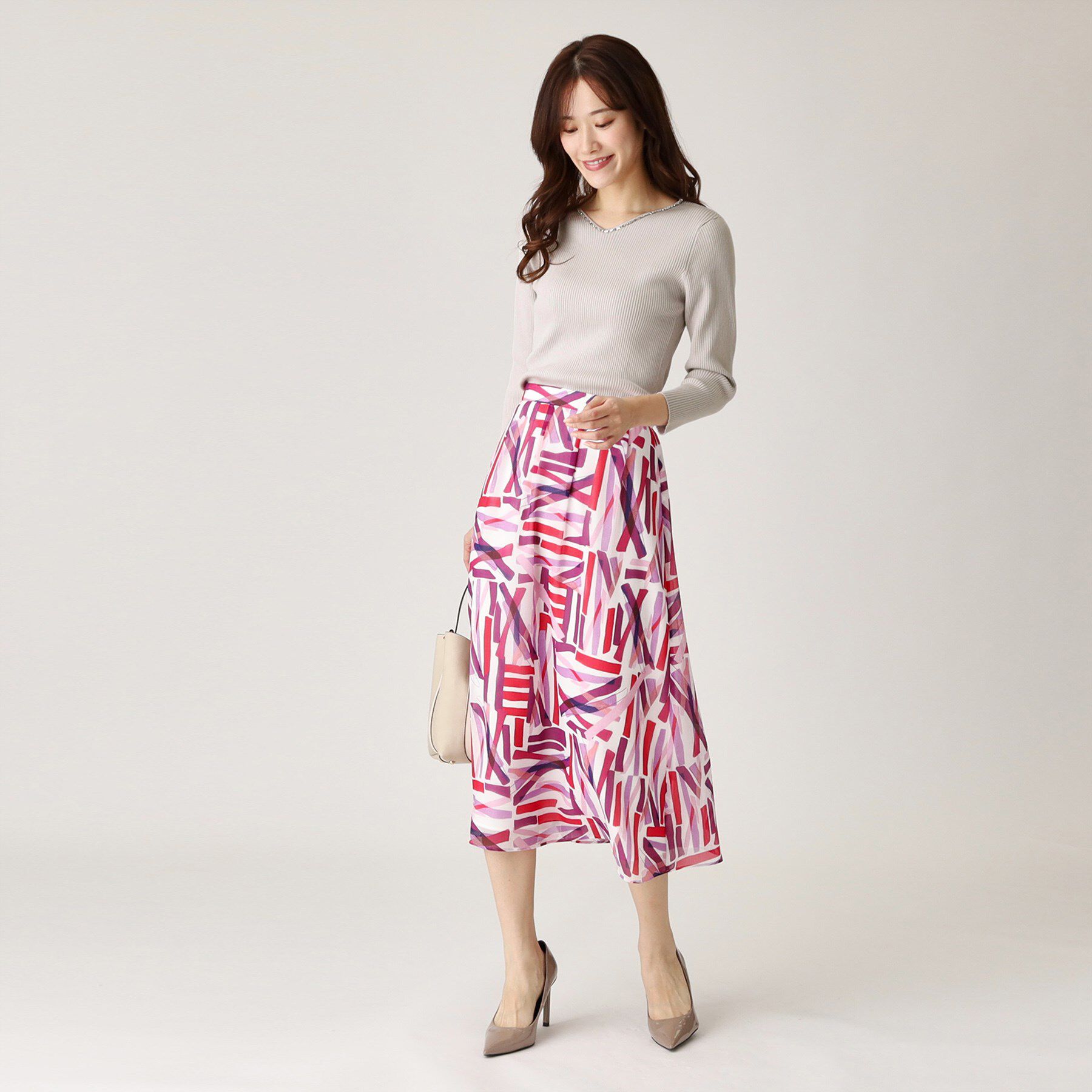 COUP DE CHANCE「【洗える】ビジューリブニットトップス」|ニット・セーター|