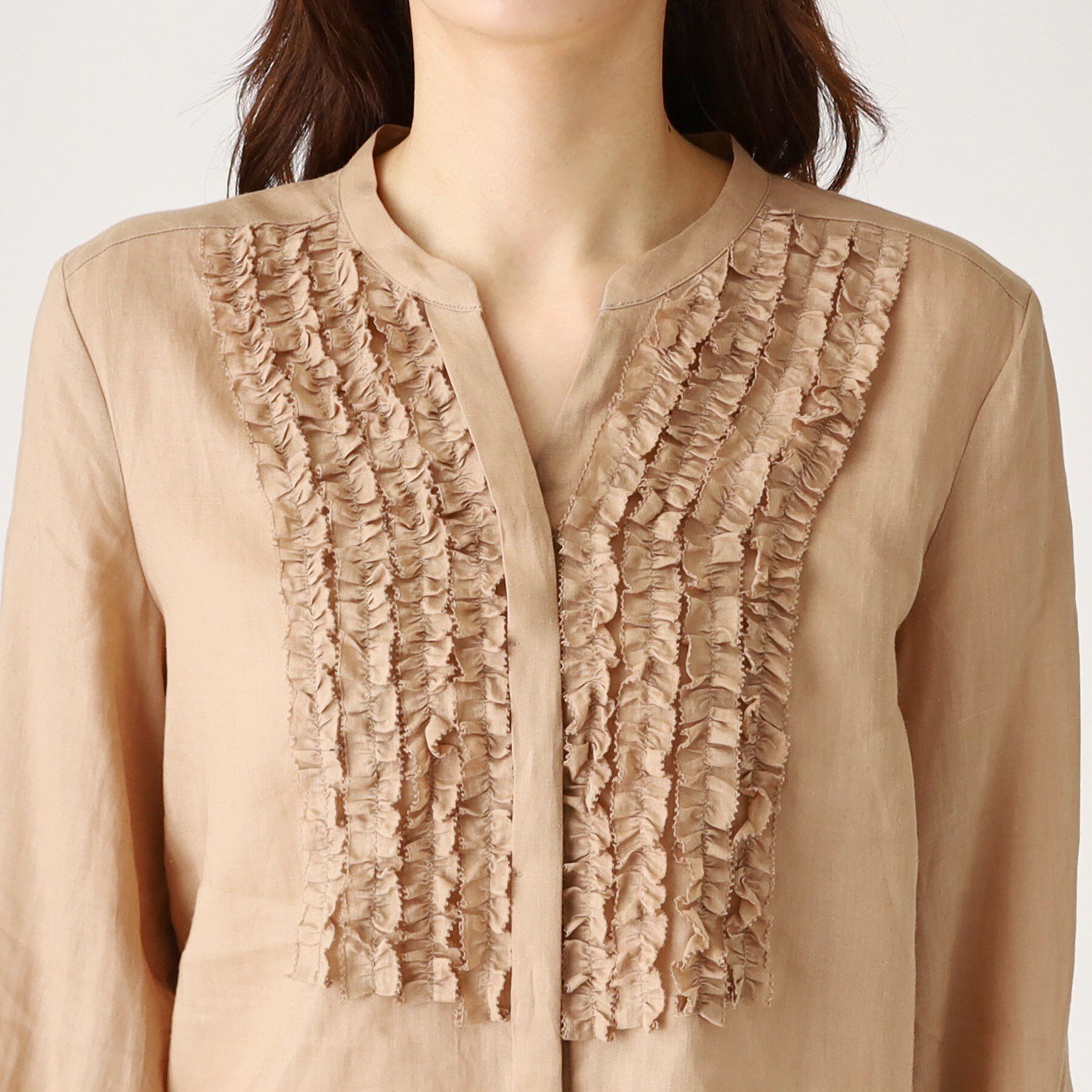 COUP DE CHANCE「【ラミー100％／洗える】夏におすすめ！華やかフリルデザインブラウス」|シャツ・ブラウス|