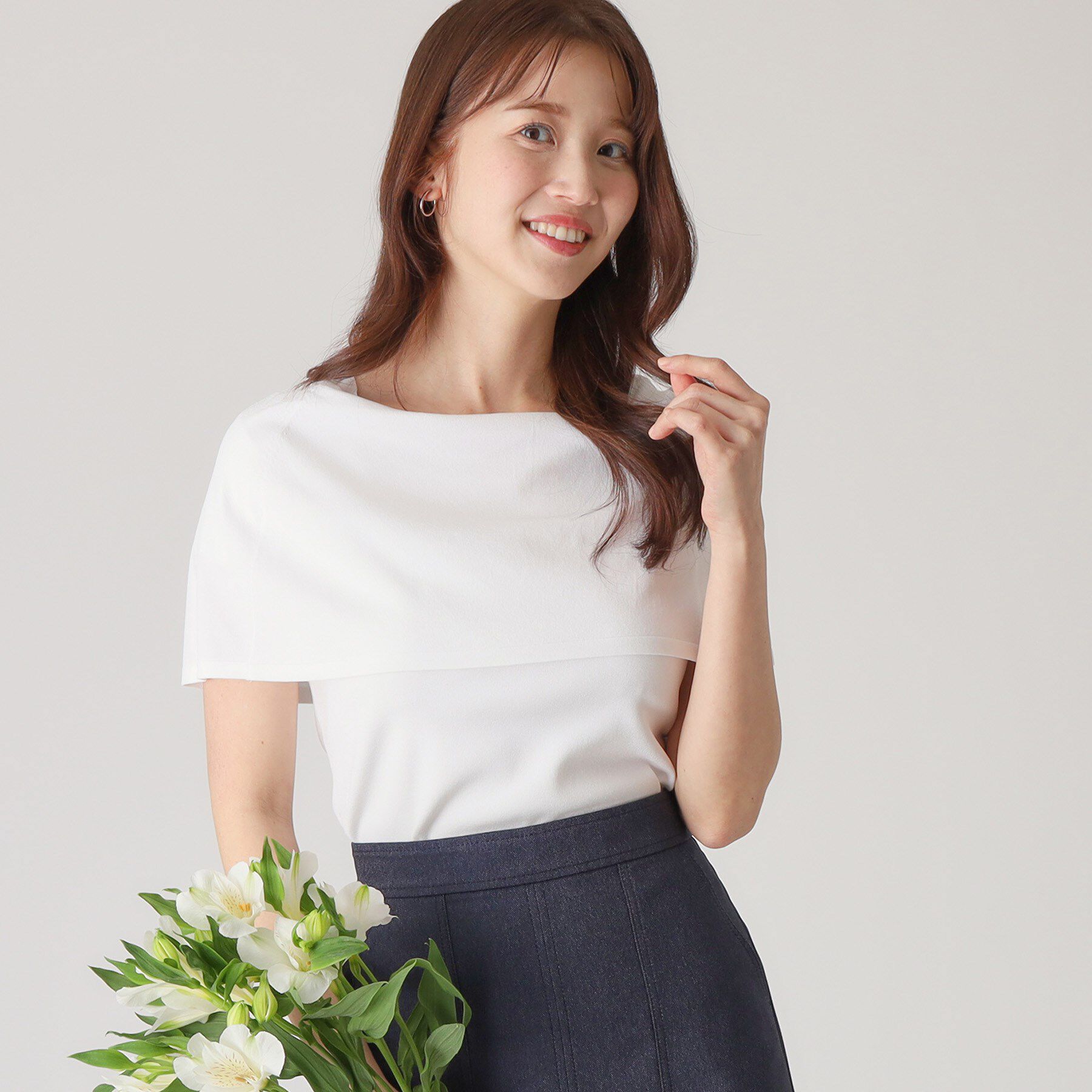 COUP DE CHANCE「【洗える】オフショルダーニットトップス」|ニット・セーター|