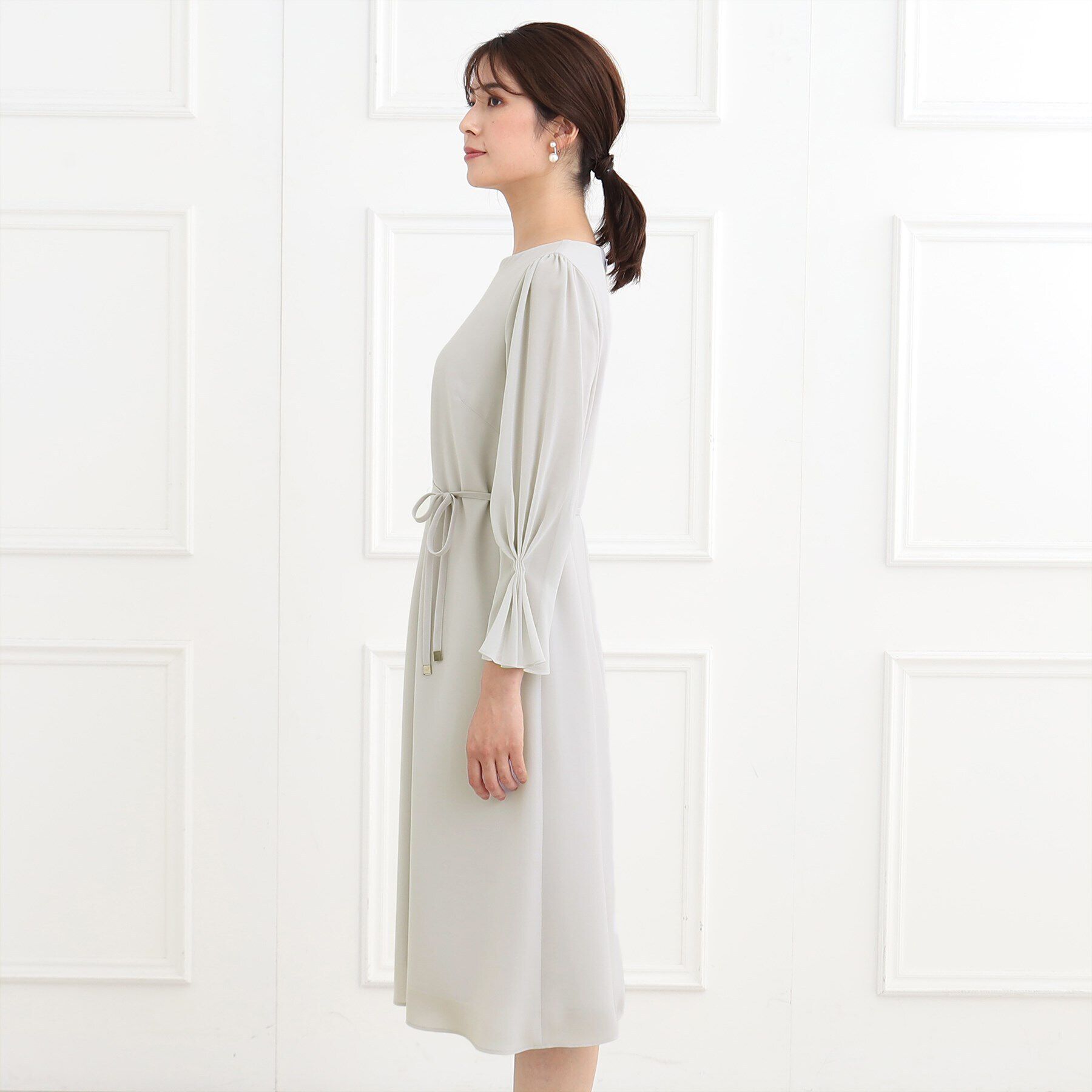 Reflect「【夏SALE／フォーマル/洗える】スリーブデザインジョーゼットワンピース」|ワンピース|