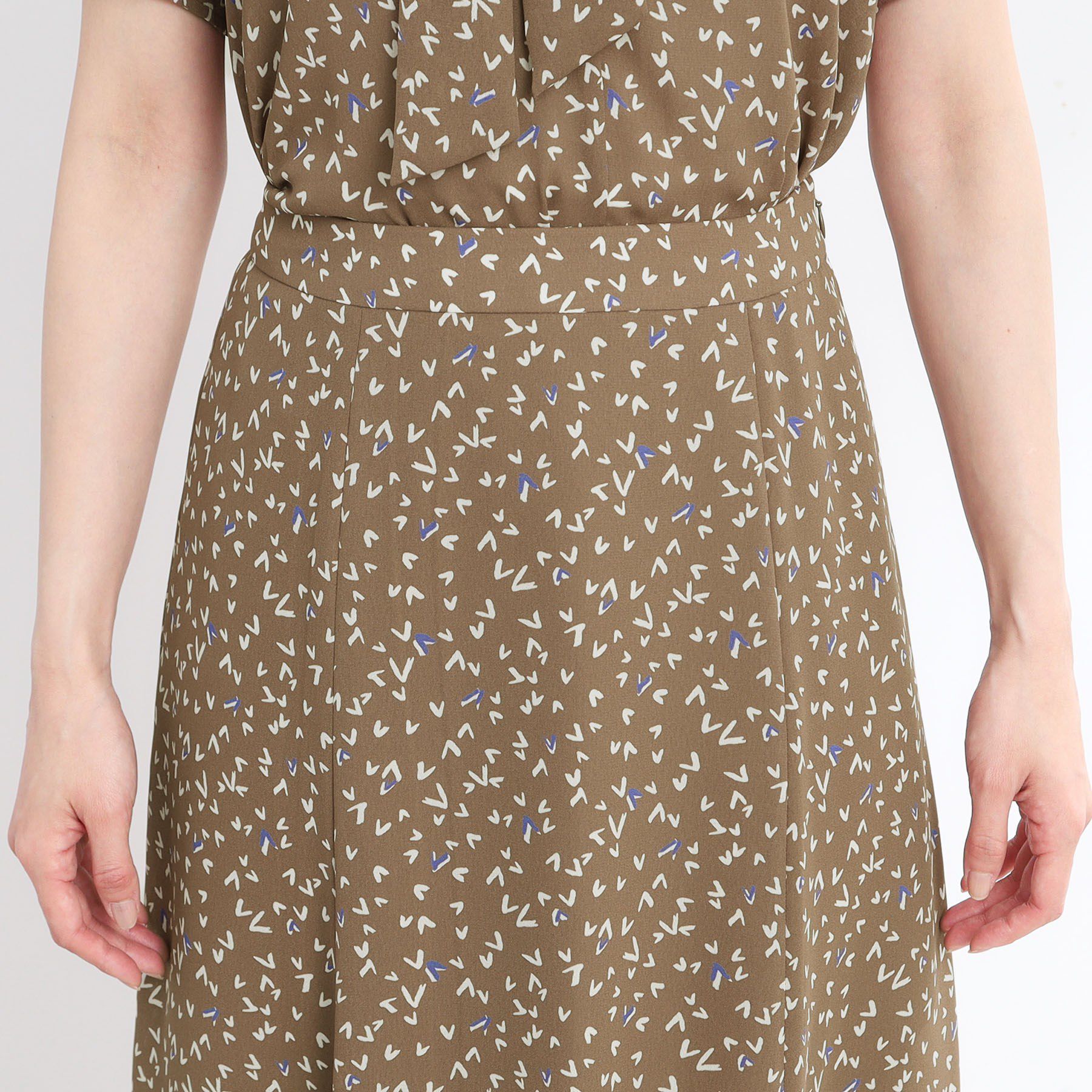 Reflect「【マシンウォッシュ可／セットアップ可】Aラインプリントスカート」|スカート|