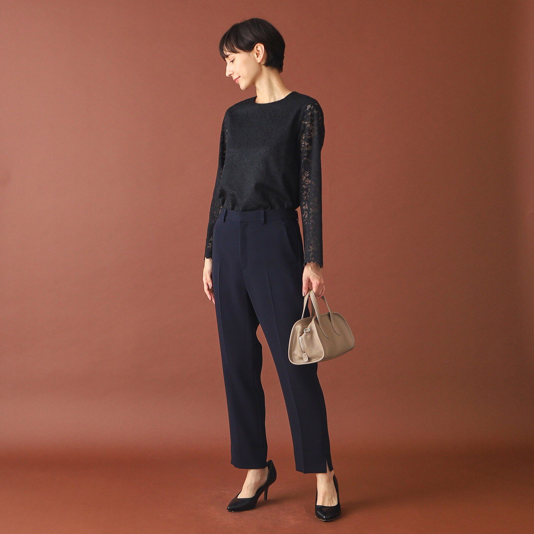 DRESSTERIOR「【通勤/セレモニー/洗える】オーガニックコットンレースブラウス」|シャツ・ブラウス|