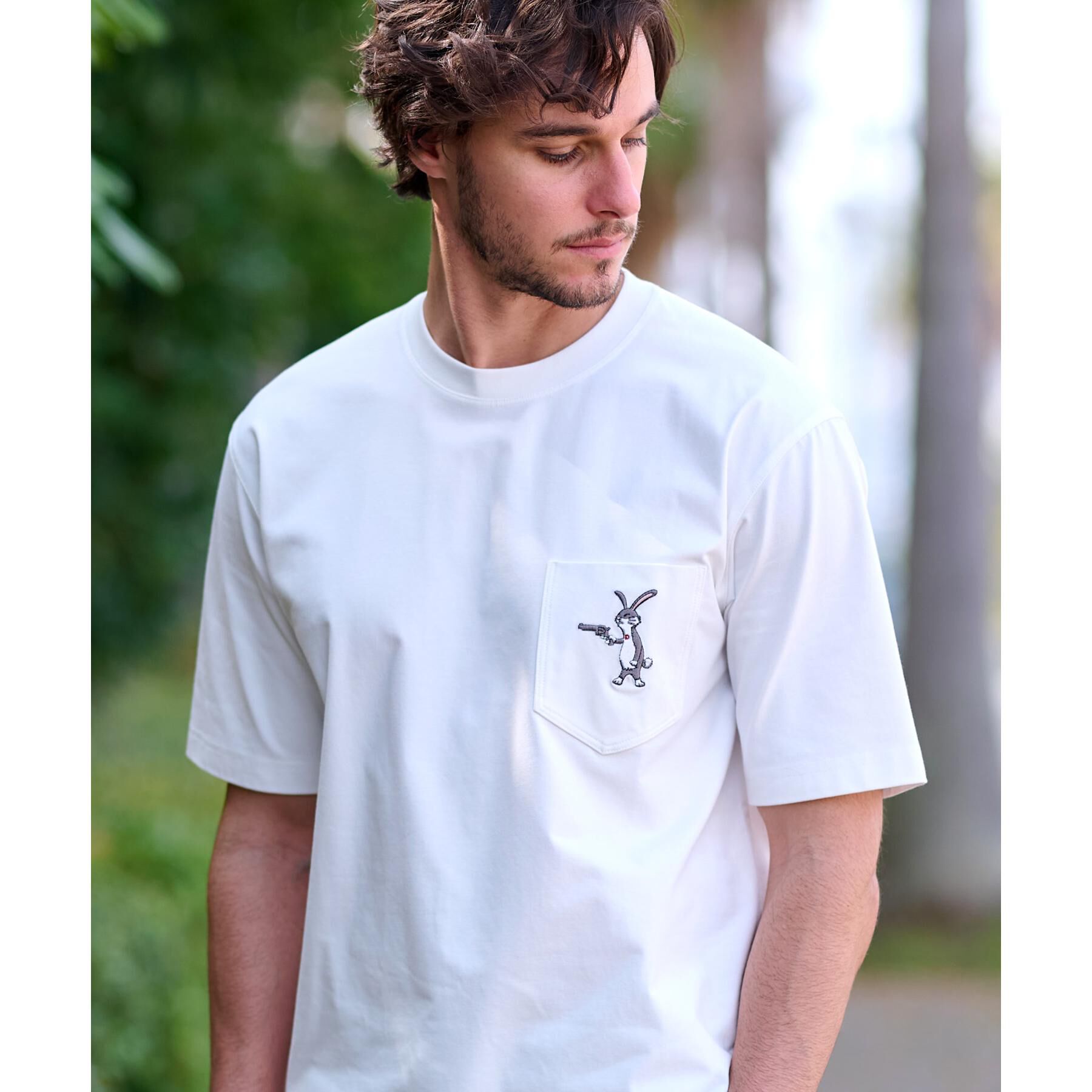 DRESSTERIOR「【接触冷感/UVカット】BACK BREEZE TECH ラビットポケTシャツ」|Tシャツ・カットソー|