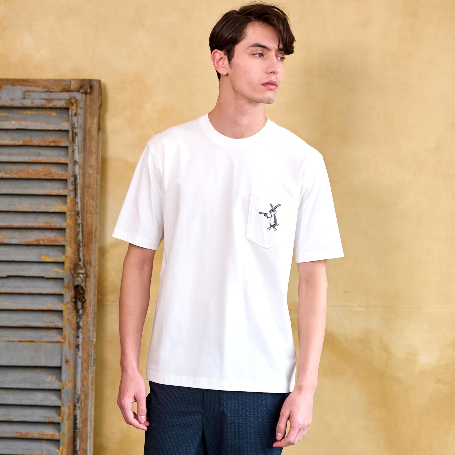 DRESSTERIOR「【接触冷感/UVカット】BACK BREEZE TECH ラビットポケTシャツ」|Tシャツ・カットソー|