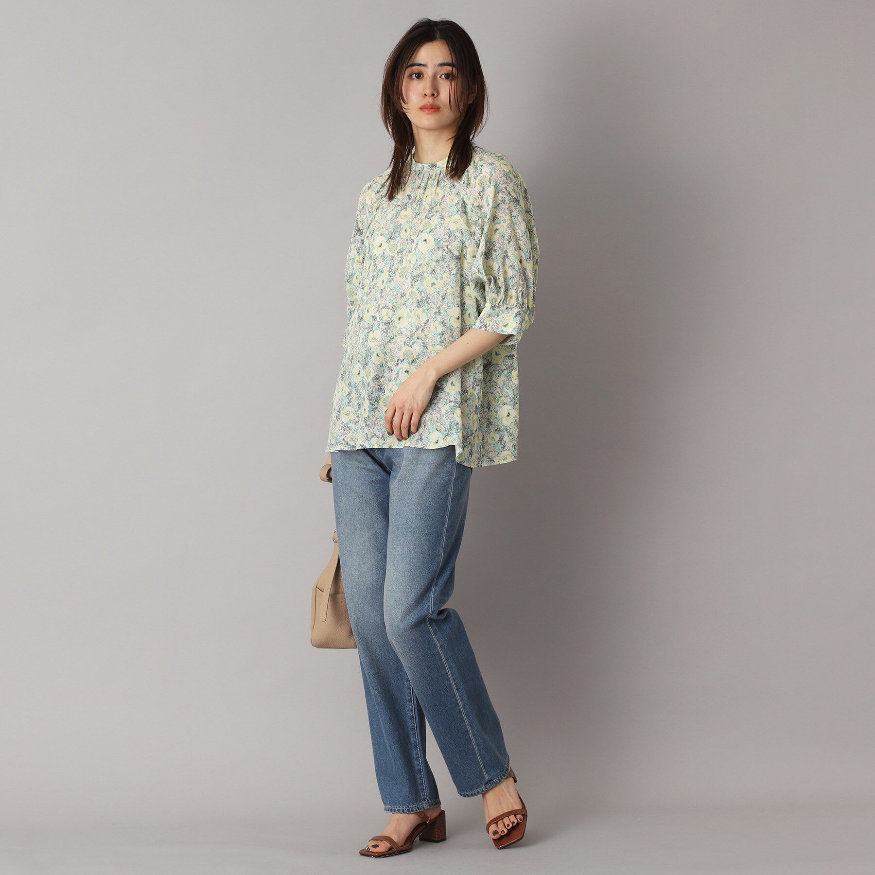 DRESSTERIOR「【着映え／花柄】フラワープリントボリュームスリーブブラウス」|シャツ・ブラウス|