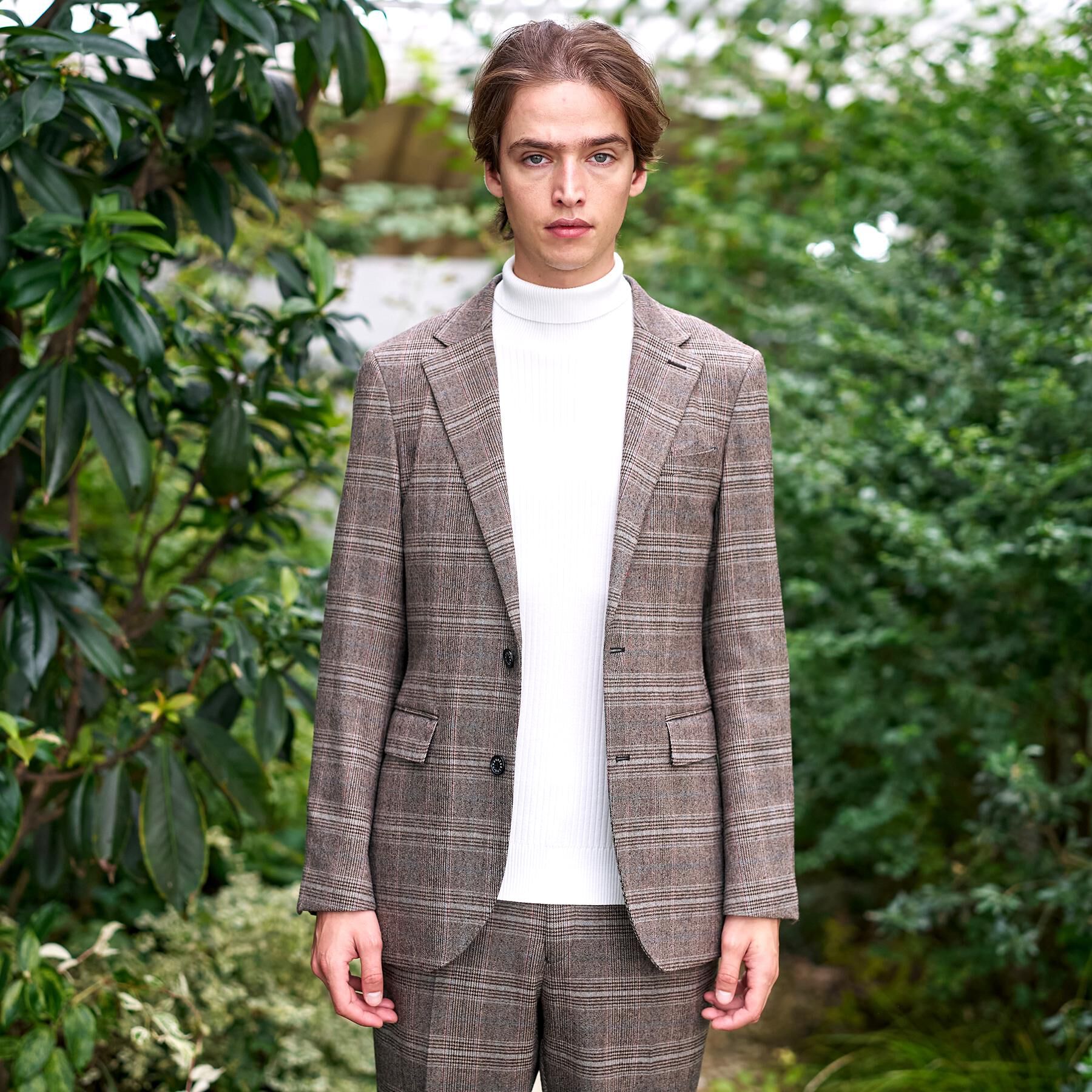 DRESSTERIOR「【セットアップ可】ヨーロピアン グレンチェックジャケット」|テーラードジャケット|