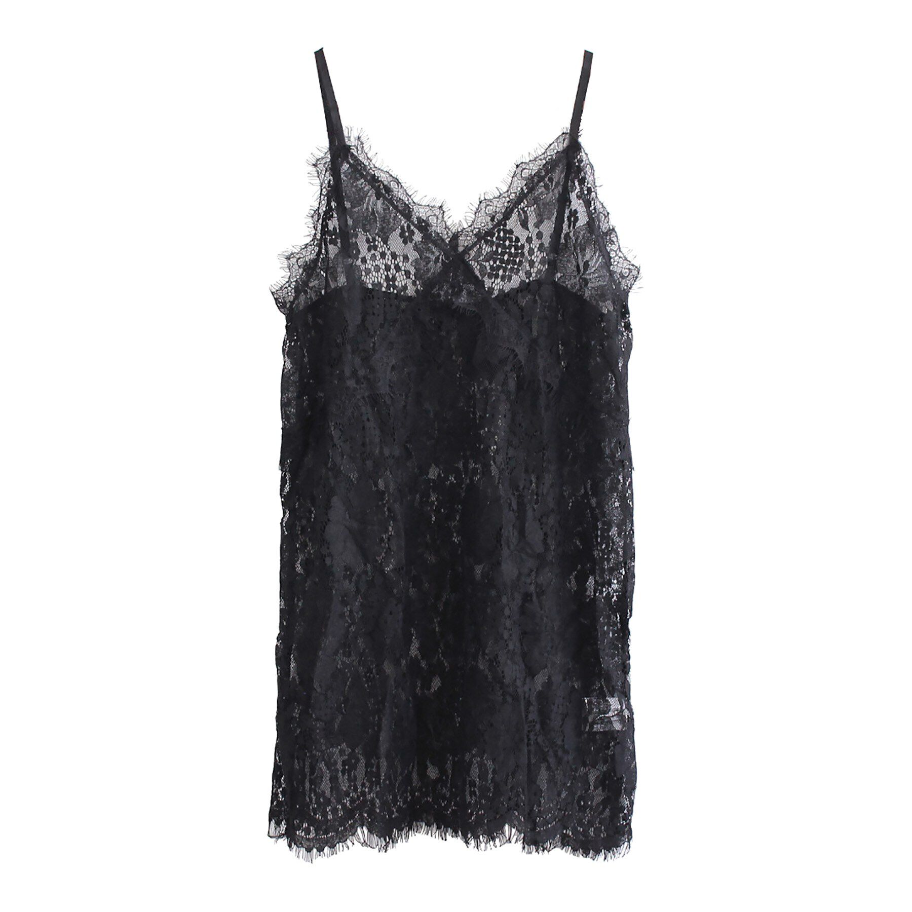 DRESSTERIOR「Dhyana．（ディアナドット）レースキャミソール」|ワンピース|ブラック(019)