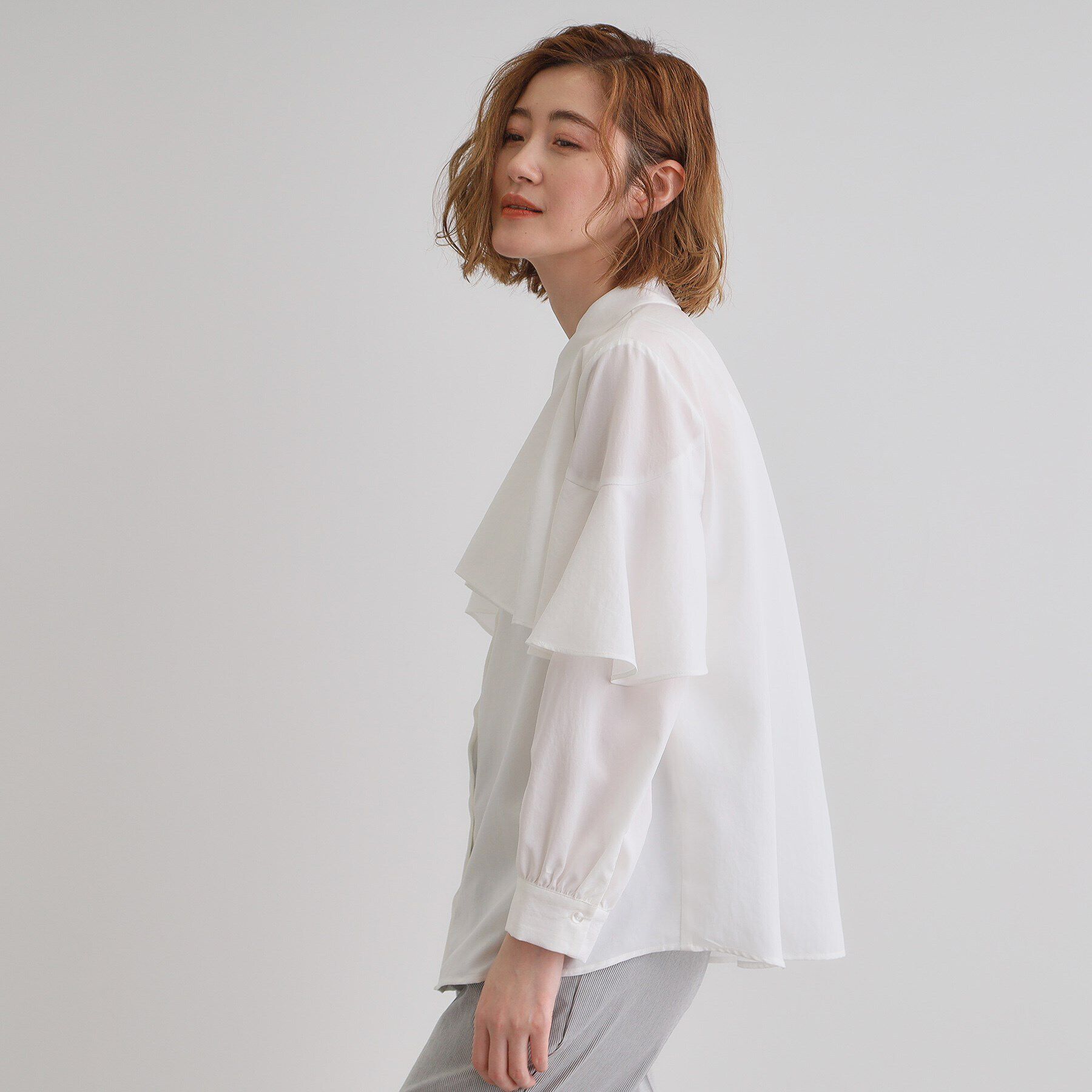 grove「ケープフリルシャツブラウス」|シャツ・ブラウス|