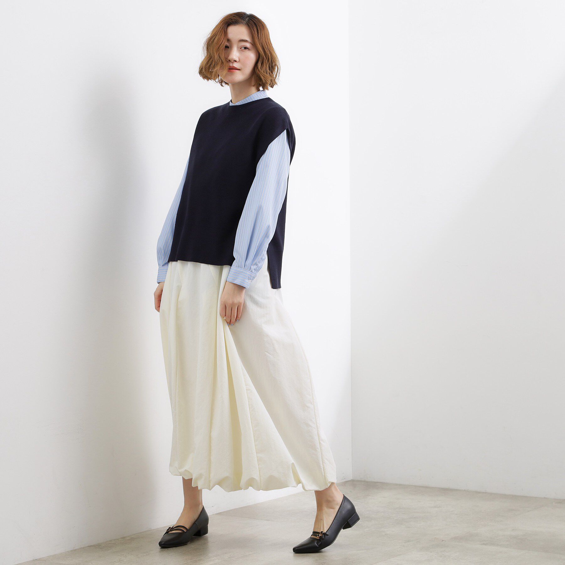 grove「【2点SET】一枚でコーデが決まる！ニットベスト&times;シャツSET」|シャツ・ブラウス|