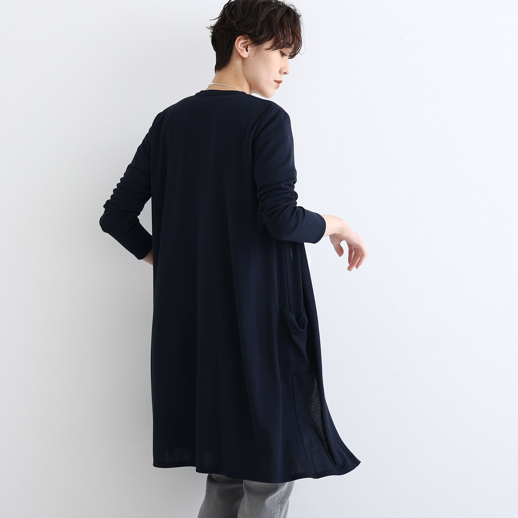 INDIVI「【洗える/UVケア/接触冷感/日本製】定番！ロング丈カーディガン」|カーディガン|